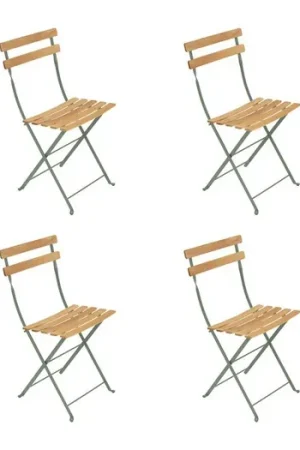 Aanbieding Bistro Naturel opklapstoel set van 4