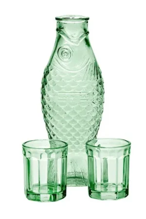 Bestseller Fish&Fish set van karaf + 2 glazen
