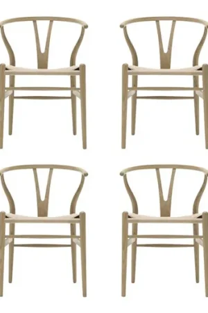 Shop Nu CH24 Wishbone Chair onderstel eiken set van 4