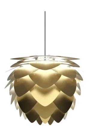 Aluvia Mini hanglamp brushed brass - met koordset zwart - Ø 40 cm Beperkt Aanbod