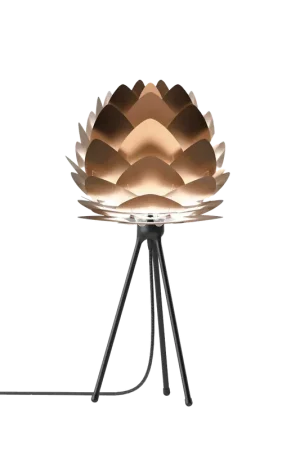 Aluvia Mini tafellamp brushed bronze - met tripod zwart - Ø 40 cm Bestel Nu
