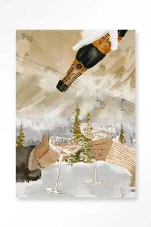 Actieprijs Winter Champagne – Glasschilderij