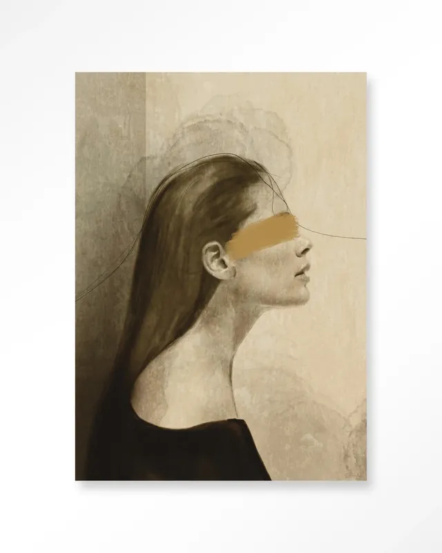 Aanbieding In Her Mind – Glasschilderij
