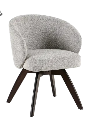 Rechtstreeks Van De Fabrikant Brescia Armstoel - Puente 09 light grey- Espresso (draaibaar)