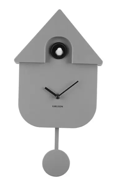 Express Levering Karlsson Klok Modern Cuckoo - Grijs
