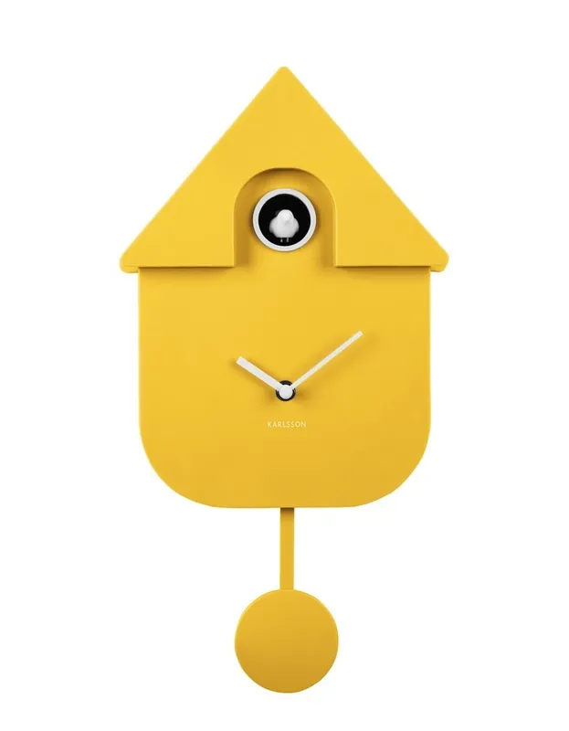 Karlsson Klok Modern Cuckoo Helder Geel Op = Op