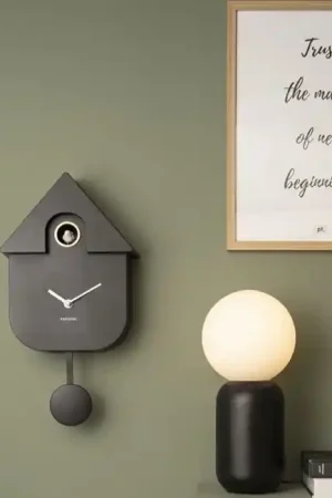 Beste Prijs Karlsson Klok Modern Cuckoo - Zwart