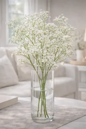 Tijdelijk Beschikbaar PTMD Kunsttak Bloem Wit baby spray