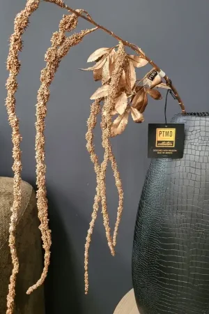 Aanbieding PTMD Kunsttak Twig Plant copper glitter amaranthus spray