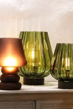Voordeelprijs PTMD Tafellamp Led Miron Bruin matglas