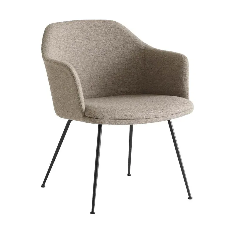 &Tradition Rely HW104 fauteuil Black steel Hallingdal 227 Gecertificeerd