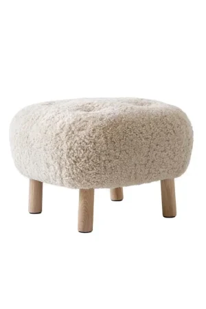 &Tradition Little Petra ATD1 poef Oiled Oak Sheepskin Moonlight Express Levering