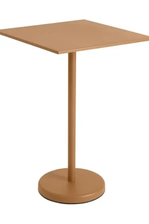 Weekendaanbieding Muuto Linear Steel tuintafel bar vierkant H105 Burnt Orange