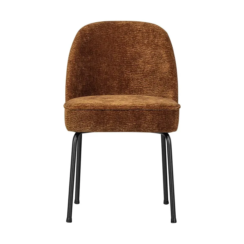 Bestseller WOOOD Vogue eetkamerstoel chenille middenbruin
