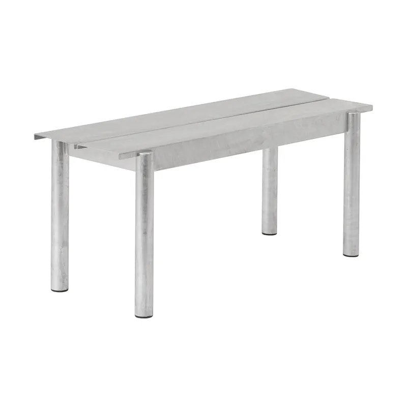 Rechtstreeks Van De Fabrikant Muuto Linear Steel tuinbank 110 cm Warm Galvanized