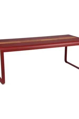 Finale Uitverkoop Fermob Bellevie tuintafel met opslagruimte 196x90 cm Chili