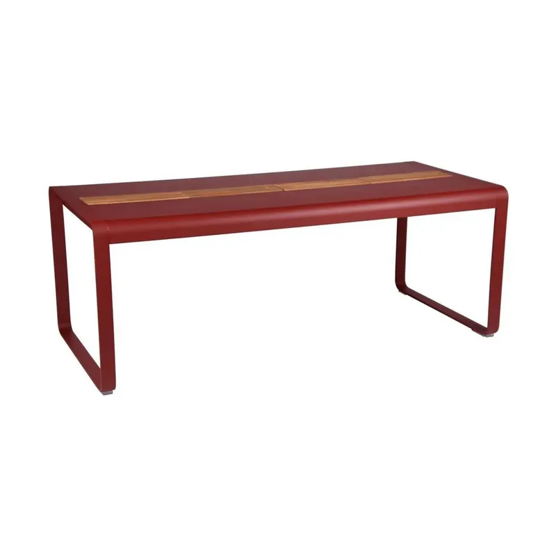 Finale Uitverkoop Fermob Bellevie tuintafel met opslagruimte 196x90 cm Chili