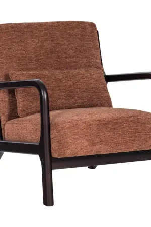 Betaalbaar WOOOD Mark fauteuil chenille Bruin