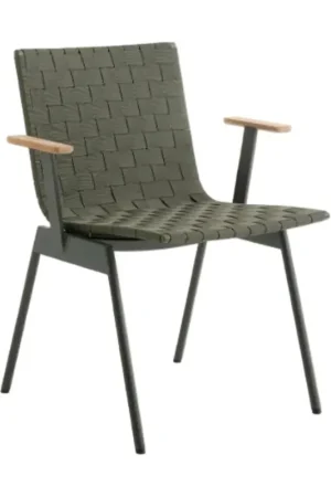 &Tradition Ville AV34 tuinstoel met arm Bronze Green Goedkoop