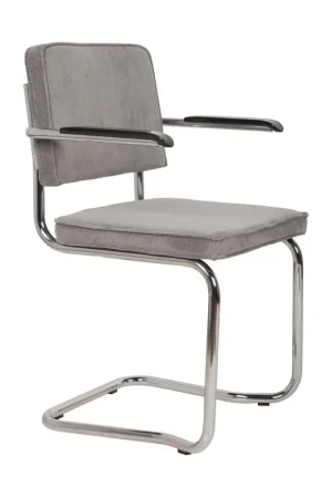Beperkte Voorraad Zuiver Ridge Rib Kink armstoel Cool Grey