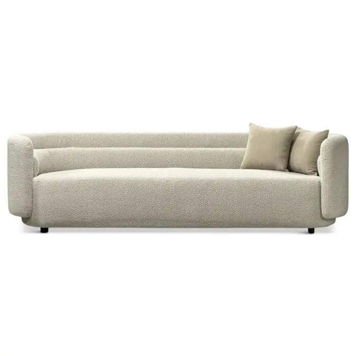 4-Zitsbank Barcelona Boucle Beige Nieuw