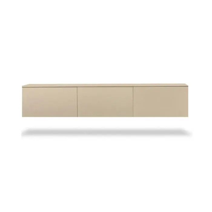 Zwevend TV-meubel Doryan Modern 180 Taupe Gereduceerde Prijs