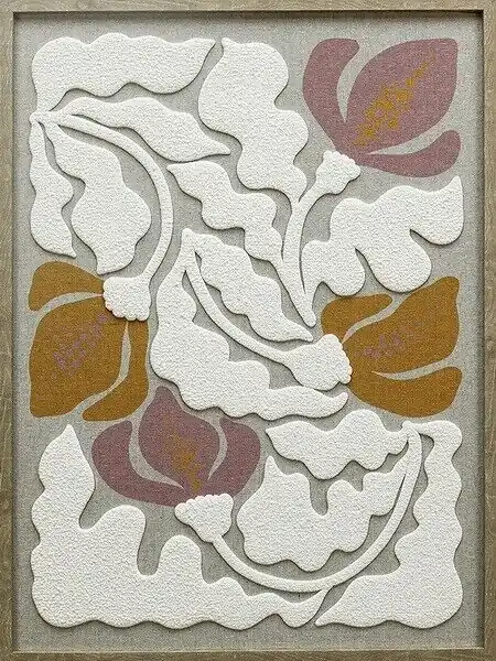 Schilderij floral relief Hoge Kwaliteit