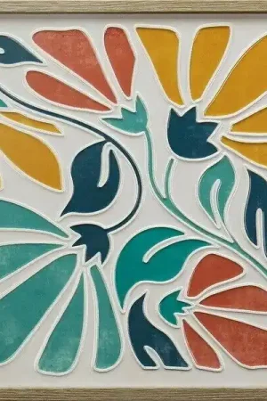 Rechtstreeks Van De Fabrikant Schilderij floral met resin coating