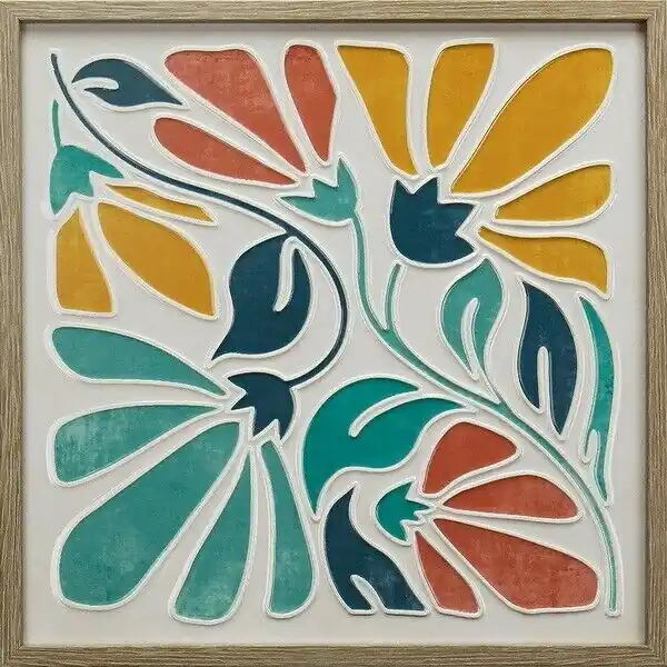 Rechtstreeks Van De Fabrikant Schilderij floral met resin coating