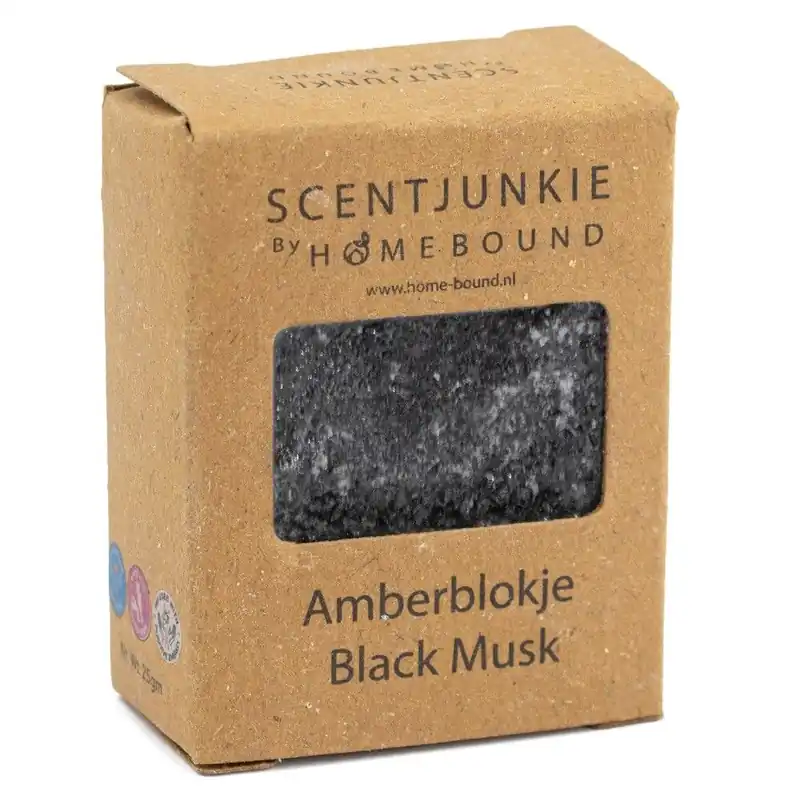 Aanbieding Amberblok in doosje ´Black musk´