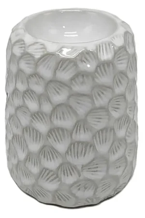 Aardewerk brander Honeycomb wit Actieprijs