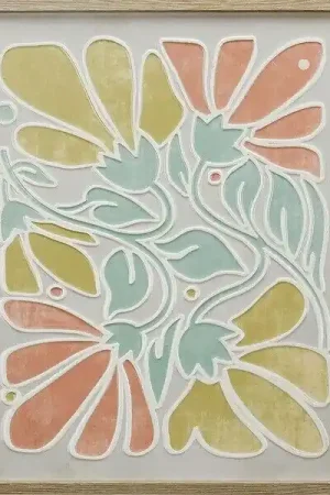 Aanbieding Schilderij floral met resin coating