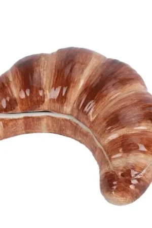 Aardewerk bakje met deksel croissant Bestseller