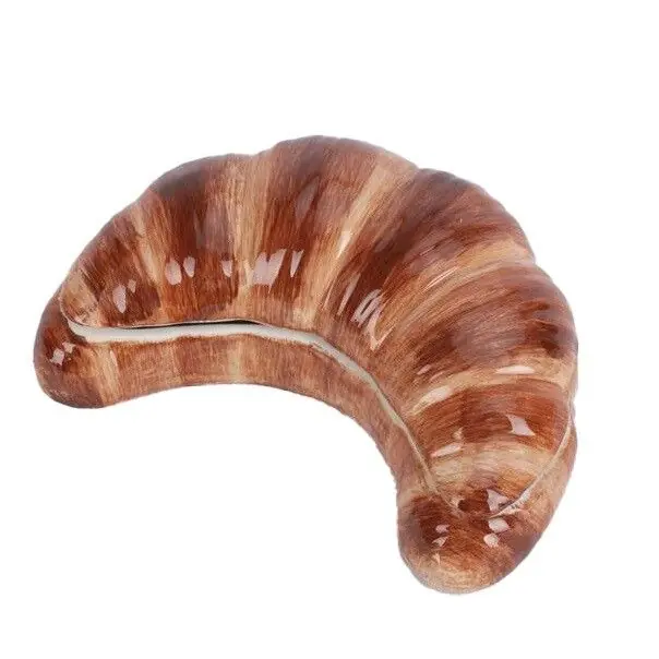 Aardewerk bakje met deksel croissant Bestseller