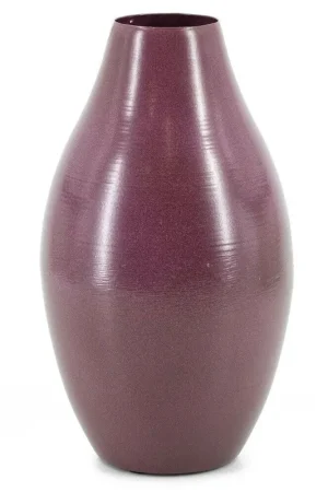 Aanbieding Metalen vaasje aubergine