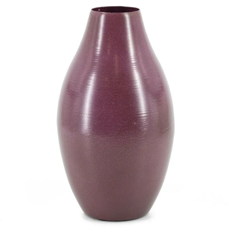 Aanbieding Metalen vaasje aubergine