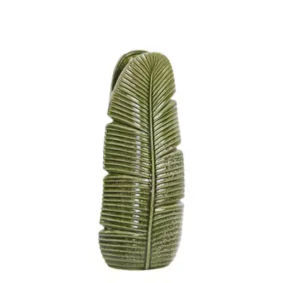 Aanbieding Light&living Vaas 16x10x38,5 cm LOU keramiek groen