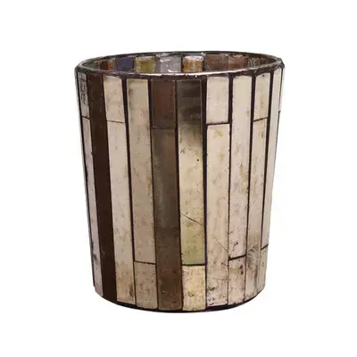 2x PTMD Aleksi Copper glass mosaic ribbed stormlight M Meest Verkocht