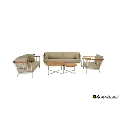Nu Kopen Apple Bee Condor loungeset - Oyster 6-delig