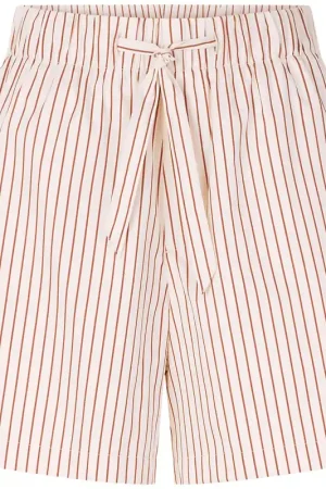Damesshort katoen satijn, Wit-rood Op = Op