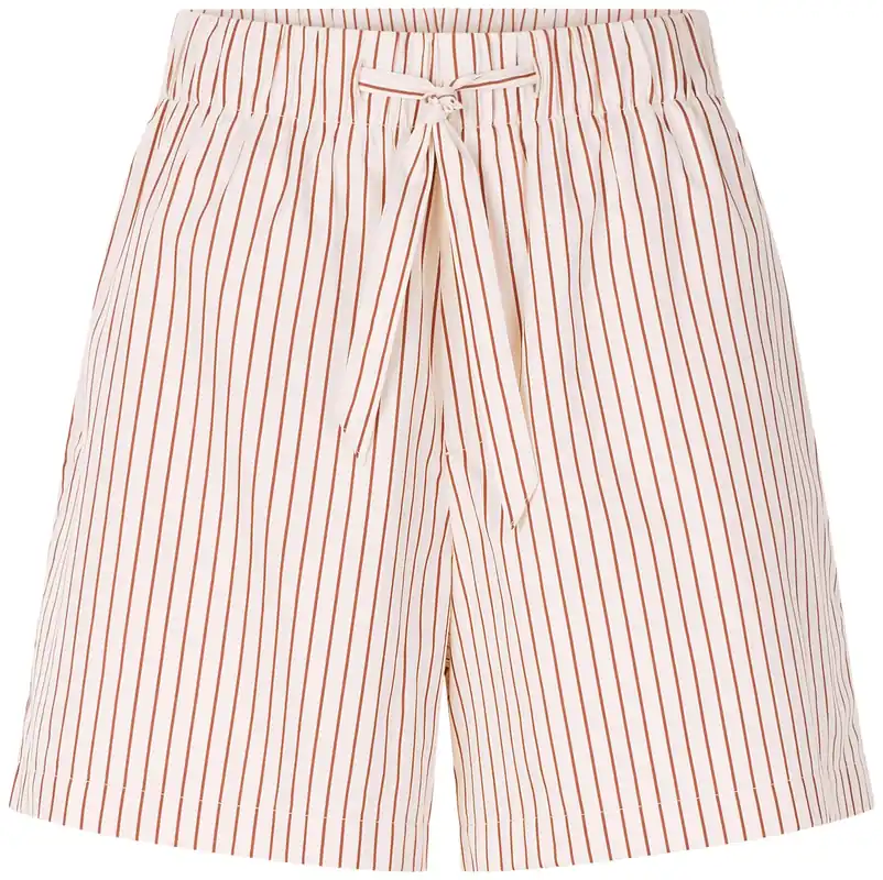 Damesshort katoen satijn, Wit-rood Op = Op