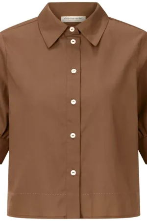 Fabrieksprijs Damesblouse Lyocell katoen, Karamel