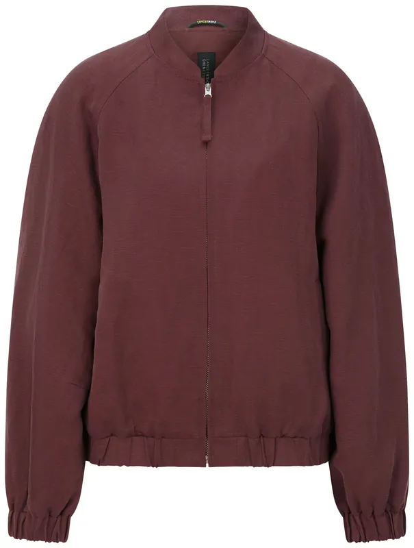 Betrouwbaar Damesblouson lyocell-linnen, Wijnrood