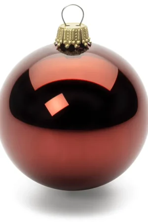 Actieprijs Lauscha boomballen glas, Bordeaux, Ø 6 cm (6 stuks)