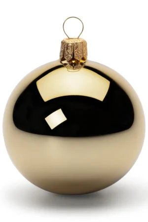 Lauscha boomballen glas, Goud, Ø 6 cm (6 stuks) Rechtstreeks Van De Fabrikant
