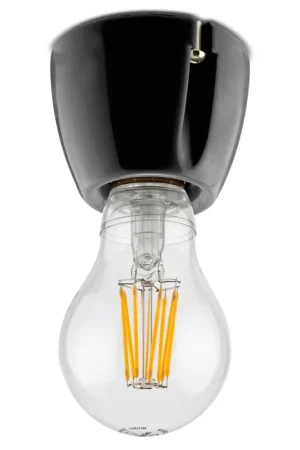 Hoge Kwaliteit Wand- en plafondlamp Blank, Eén, recht, Zwart