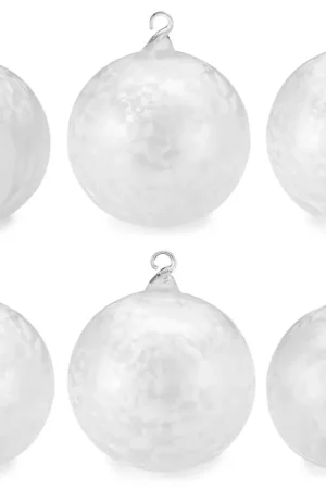 Lauscha ijs glazen bollen, Ø 8 cm - 6 stuks Koop Vandaag