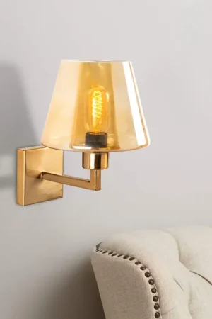Actieprijs Wandlamp Goud Glas Ashburn