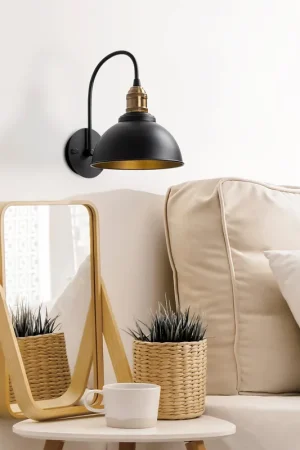 Alleen Vandaag Wandlamp Zwart Metaal Bane