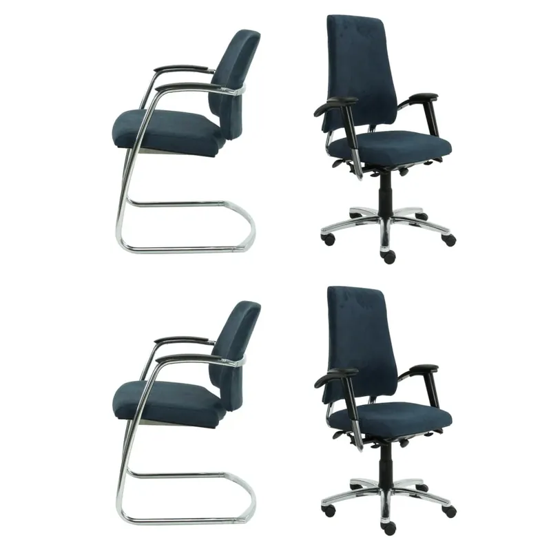 Bestel Nu Refurbished Bureaustoel en Vergaderstoel BMA Axia Max en Visit Set van 4